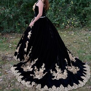 Black & Gold Ball Gown